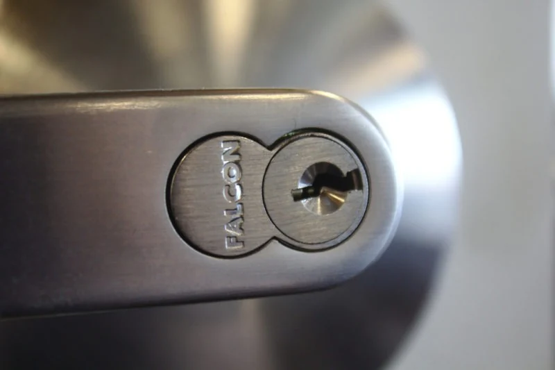 An assortment of residential door hardware and finishes