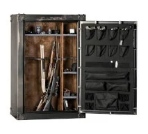 Safe cabinet pictured in a product image